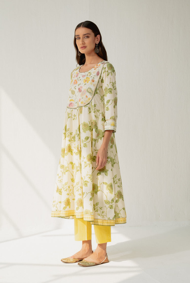 Mehtab Kurta Cream (8164713365803)