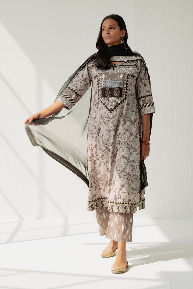 Rozana Chiffon Dupatta Black (8161903444267)