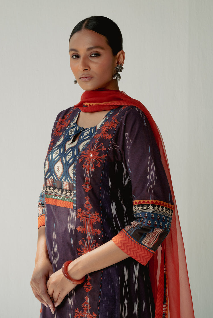 Rozana Chiffon Dupatta Orange (8161911046443)