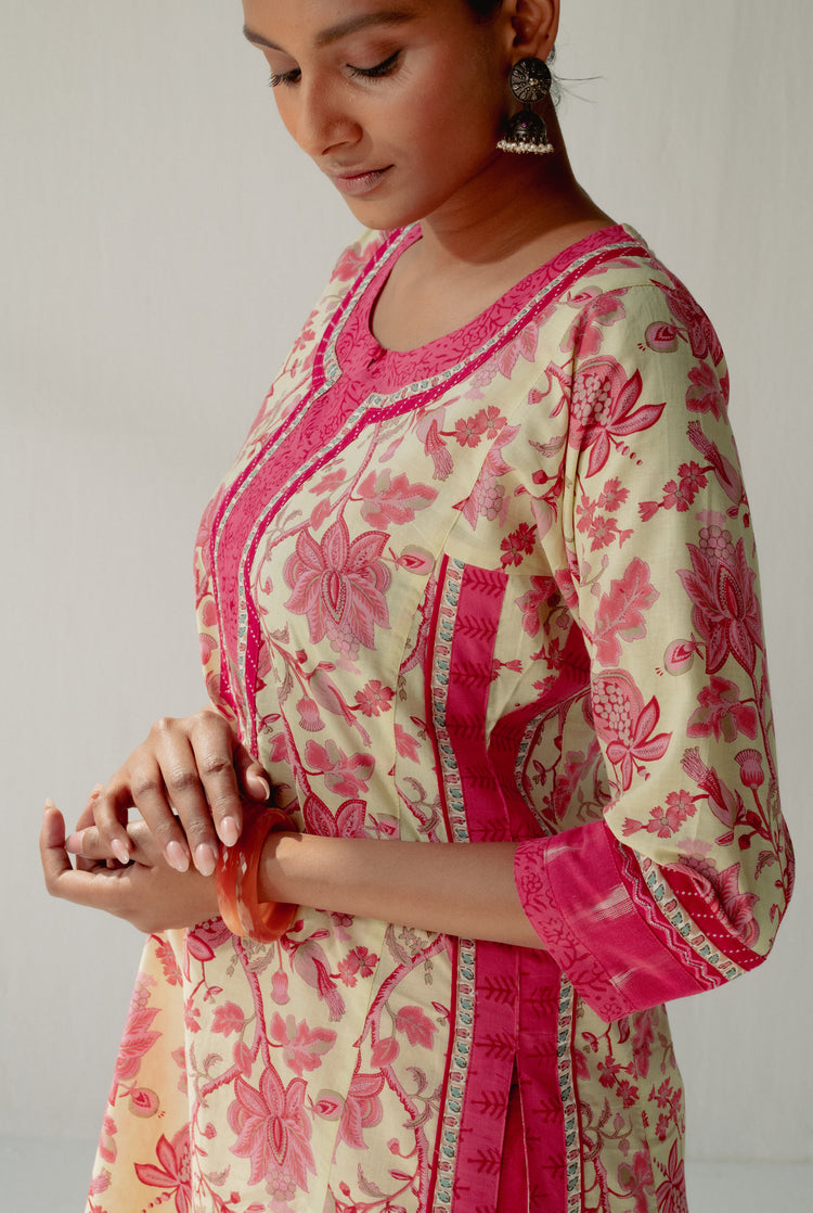 Anu Kurta Cream Pink (8161776697643)
