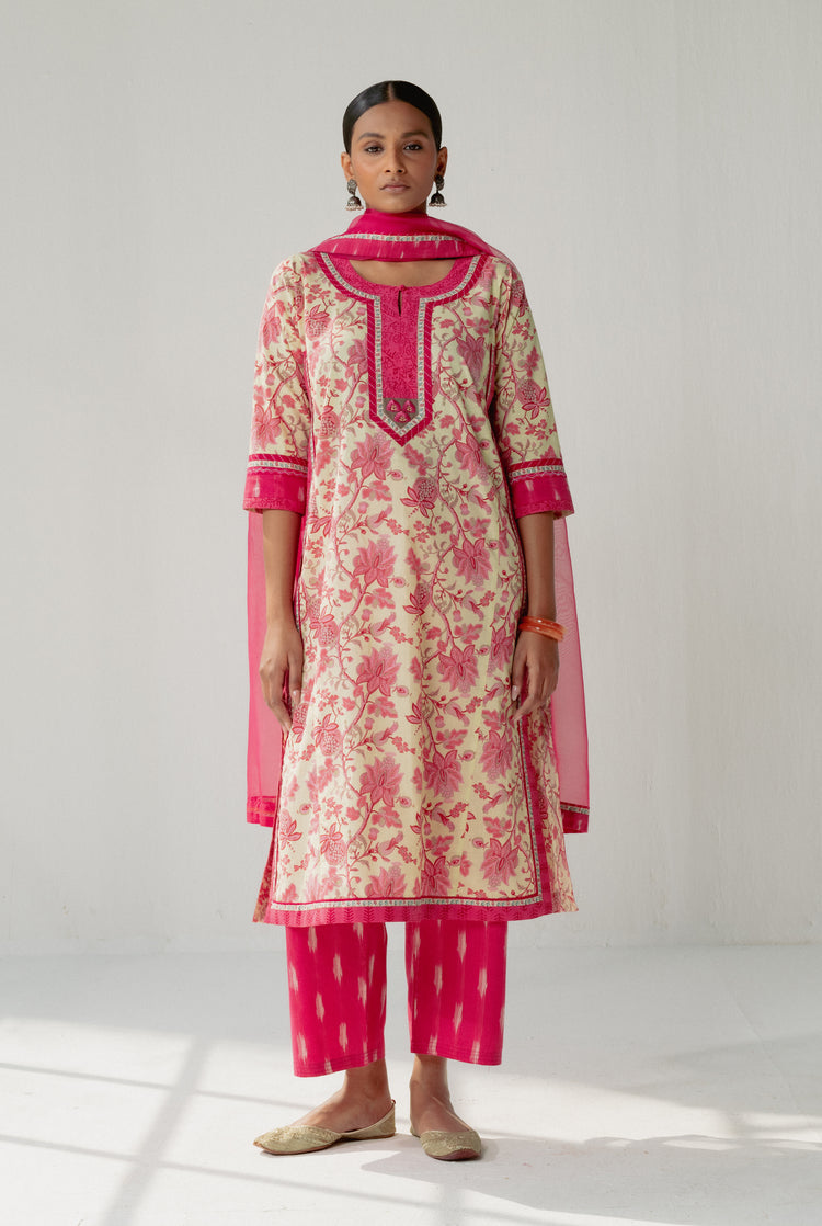 Anu Kurta Cream Pink (8161776697643)