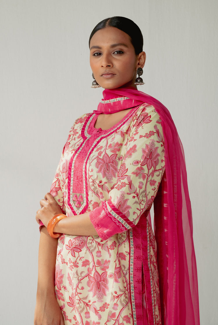 Rozana Chiffon Dupatta Pink (8161907179819)