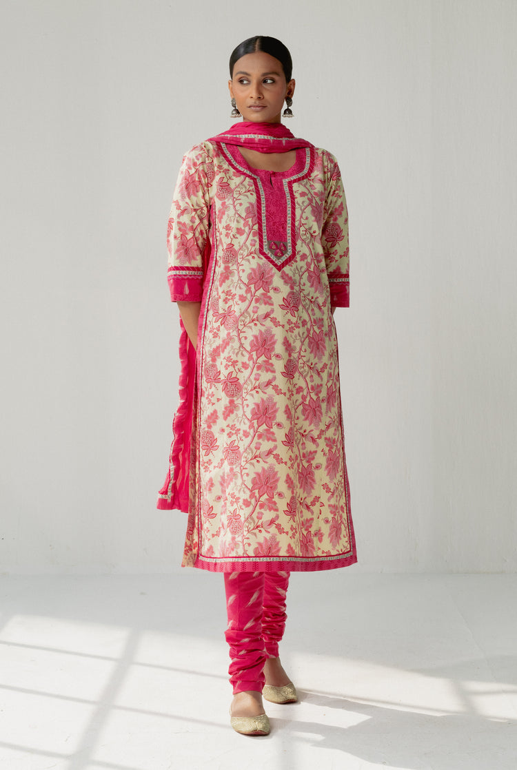 Anu Kurta Cream Pink (8161776697643)