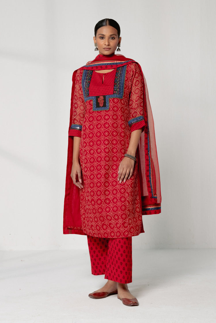 Rozana Pant Red Black (8161835778347)