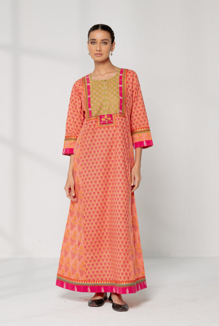 Yoke Caftan Peach (8163248308523)