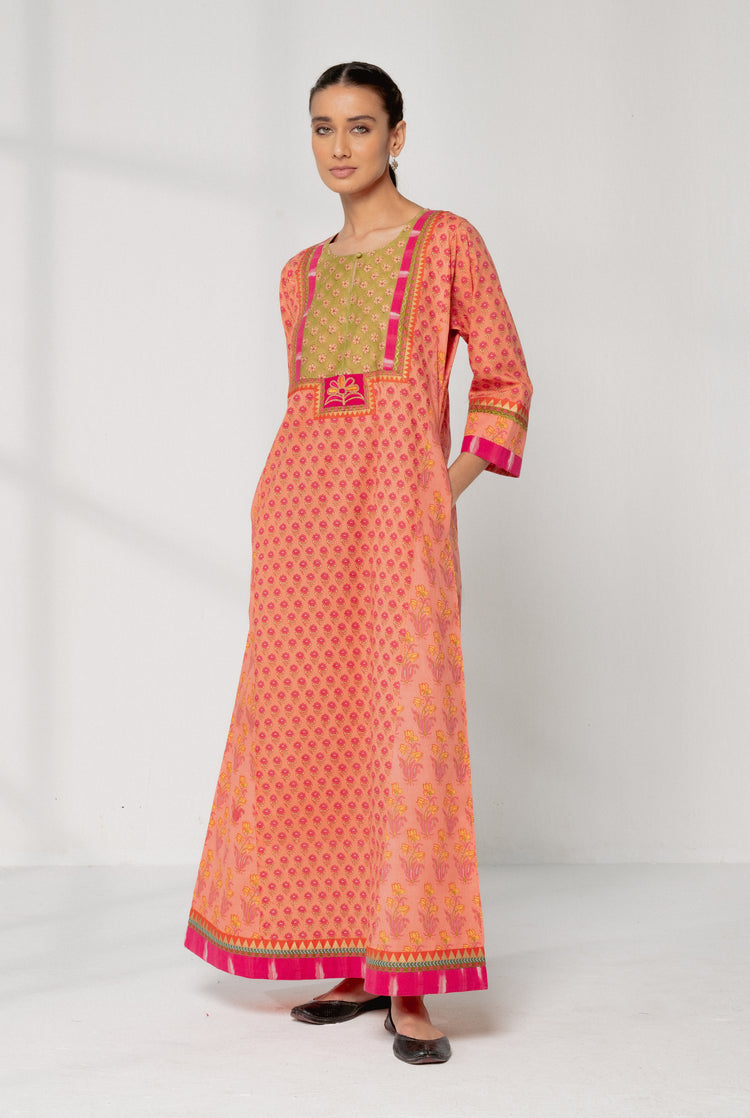 Yoke Caftan Peach (8163248308523)