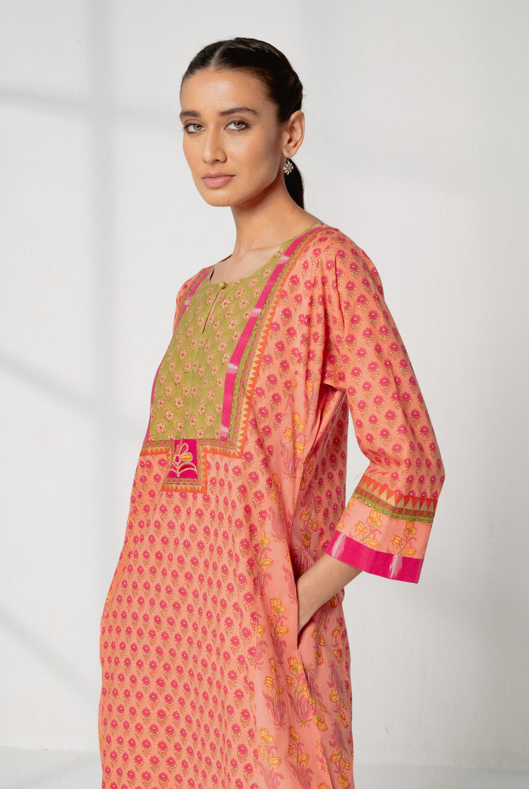 Yoke Caftan Peach (8163248308523)