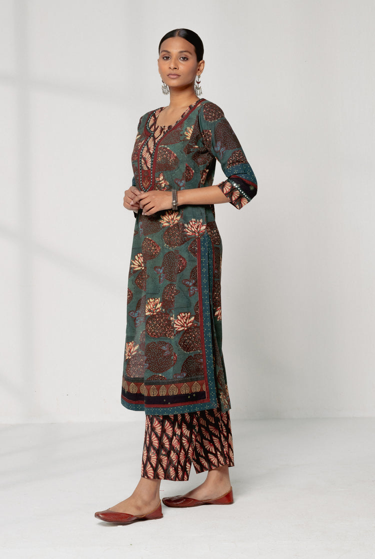 Rozana Pant Maroon Red (8161849540907)