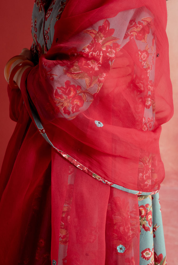Vintage Dupatta Maroon (8128294093099)