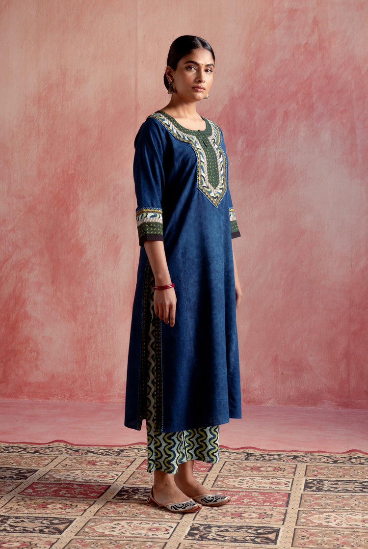 Rozana Kurta Indigo (8129262846251)