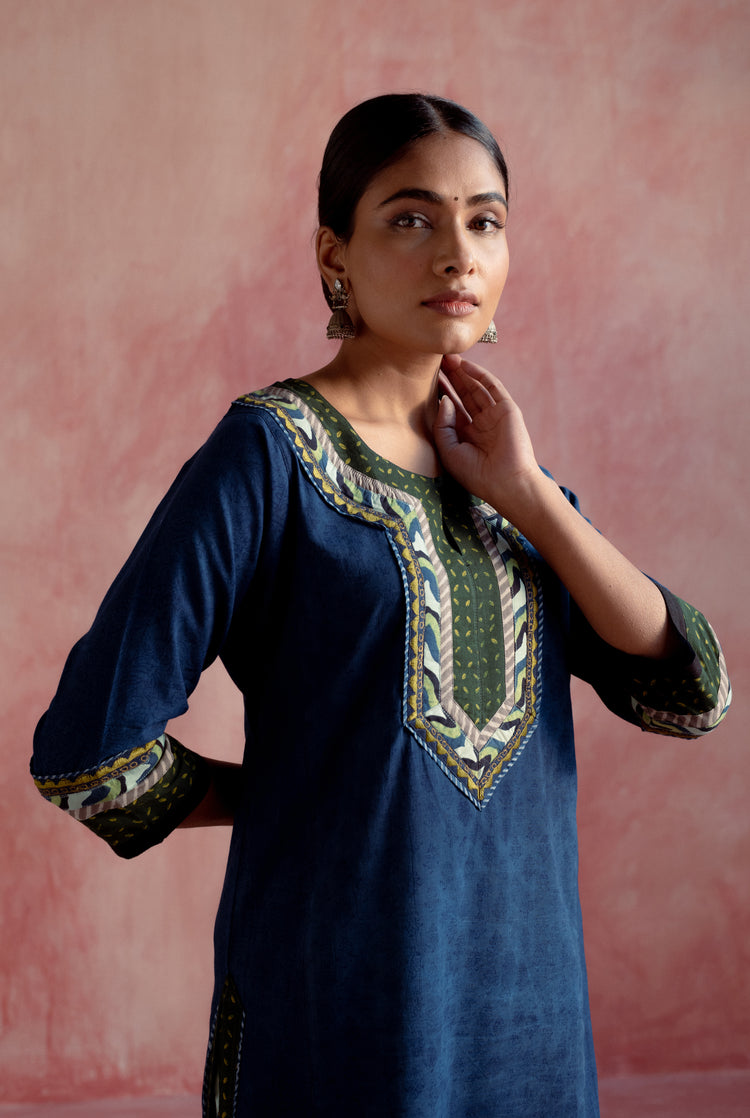 Rozana Kurta Indigo (8129262846251)