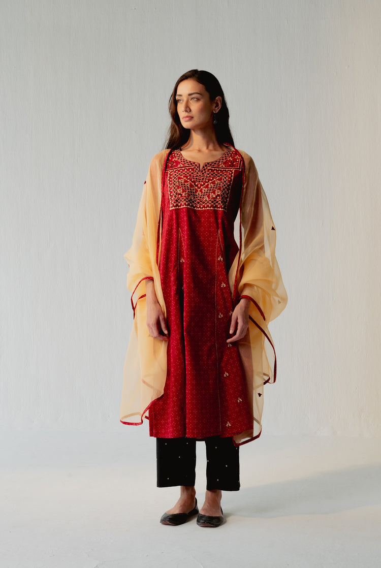 Baruni Kurta Brick Red (8228579934507)