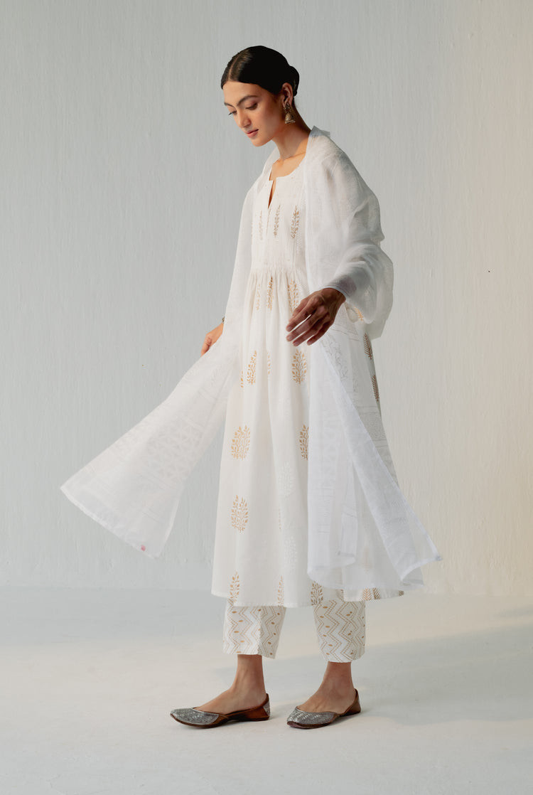 Rozana Kota Dupatta White (8235100274987)