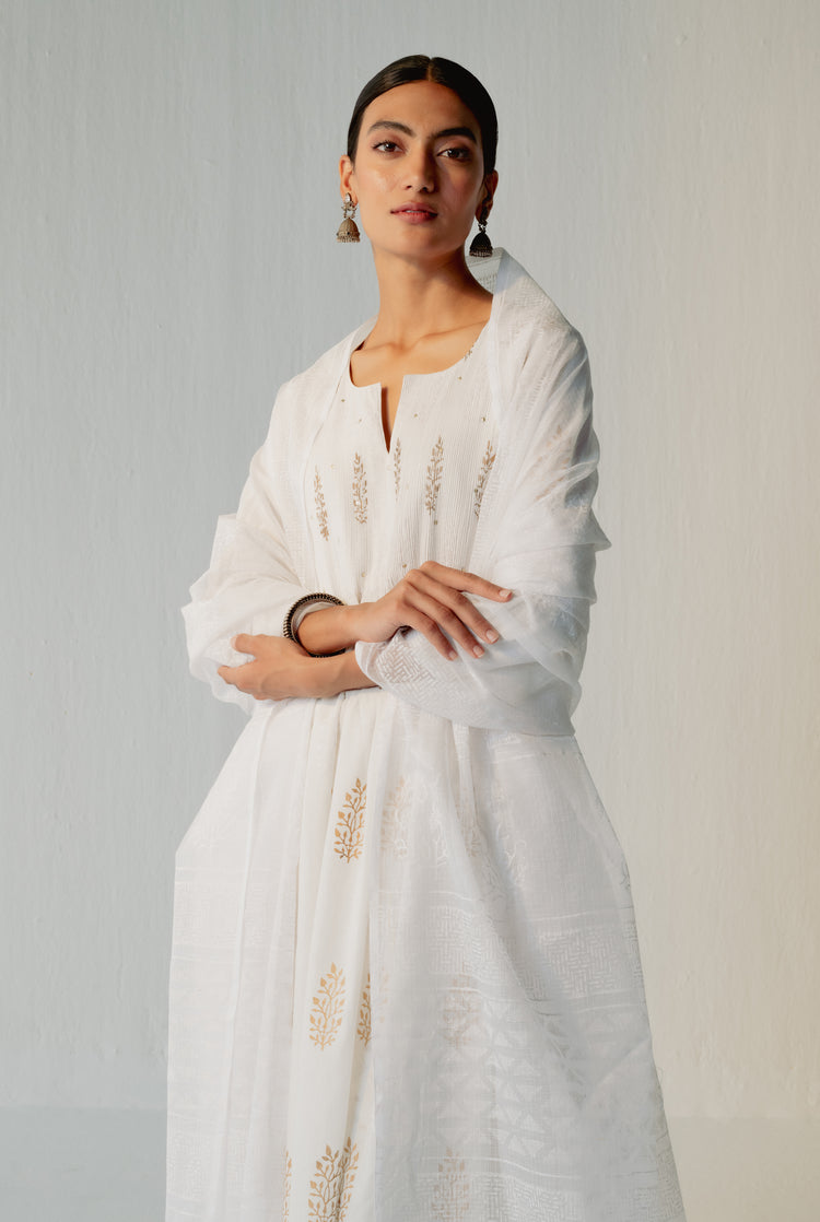 Rozana Kota Dupatta White (8235100274987)