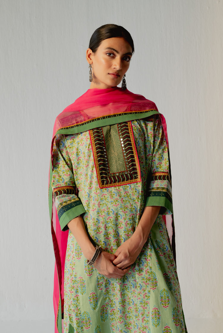 Rang Kurta Pista Green Pink (8228524294443)