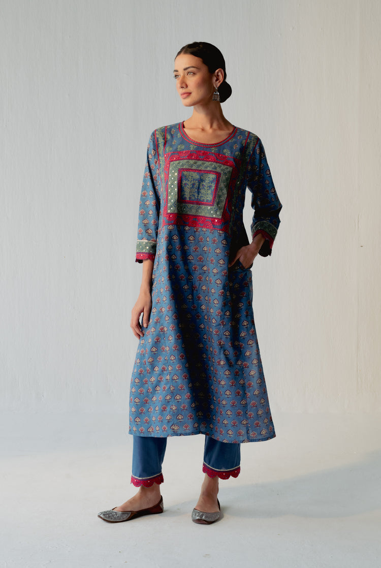 Tulsi Kurta Blue (8228581769515)