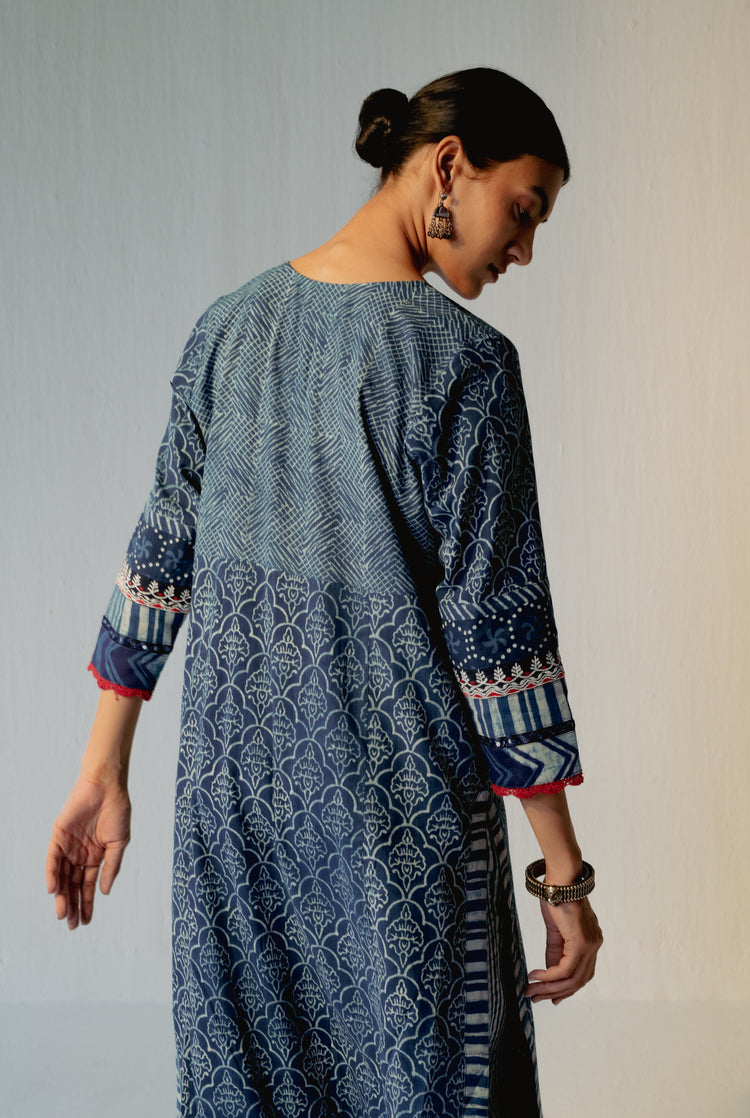 Elina Kurta Indigo White (8210621071659)