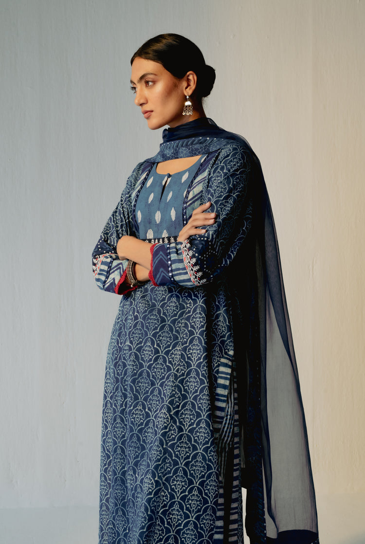 Elina Kurta Indigo White (8210621071659)