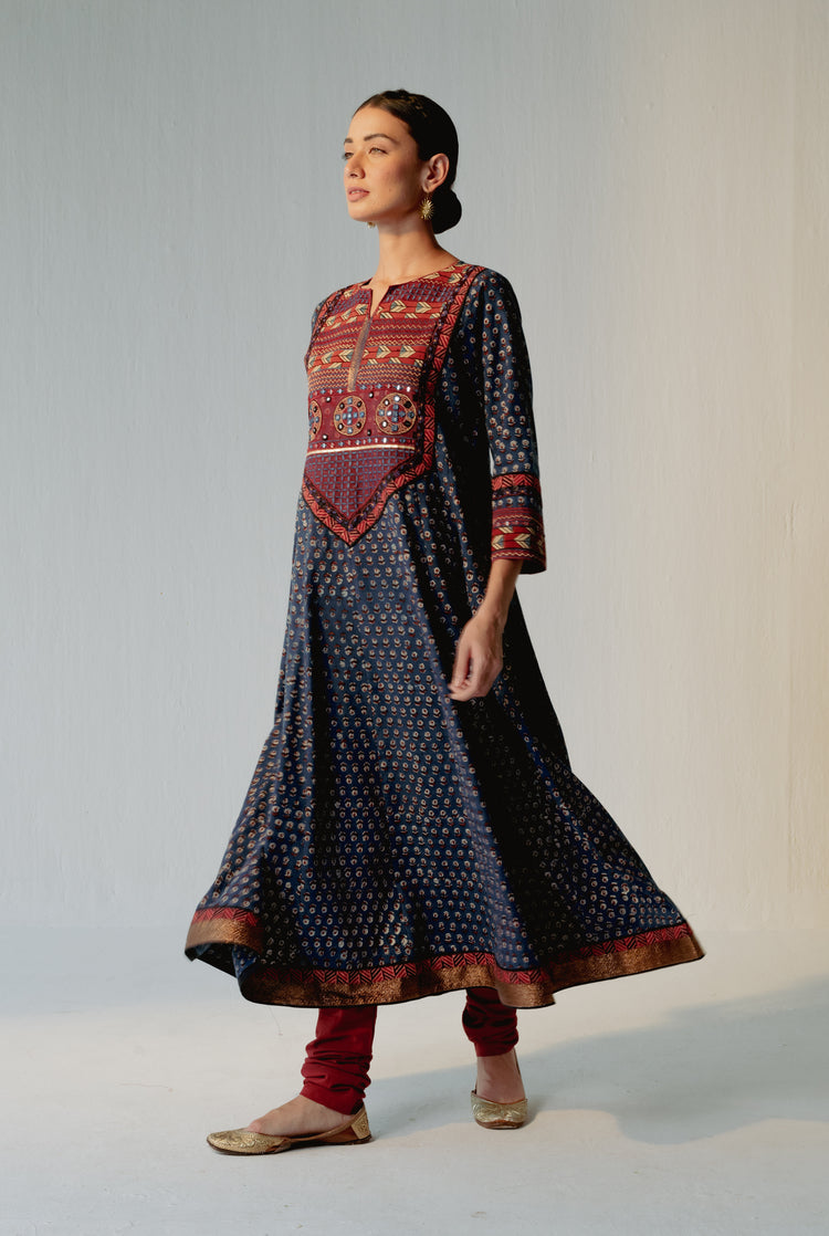 Navya Kurta Navy Blue (8228593565995)