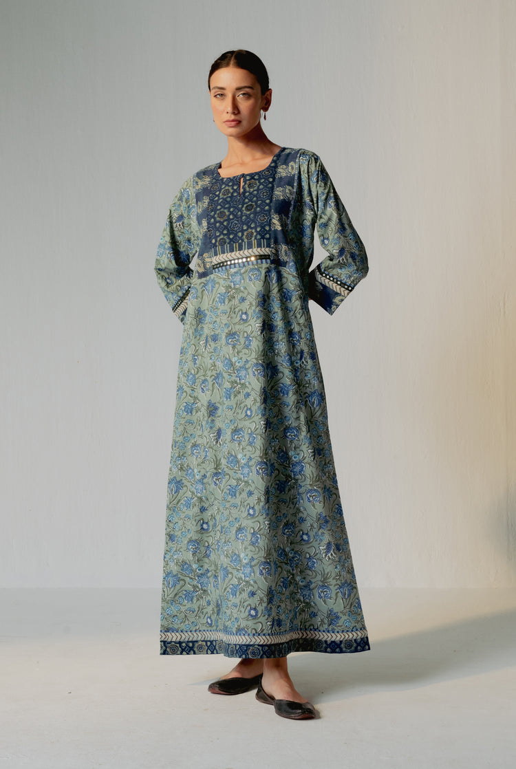 Yoke Caftan Light Grey Blue (8234876567851)