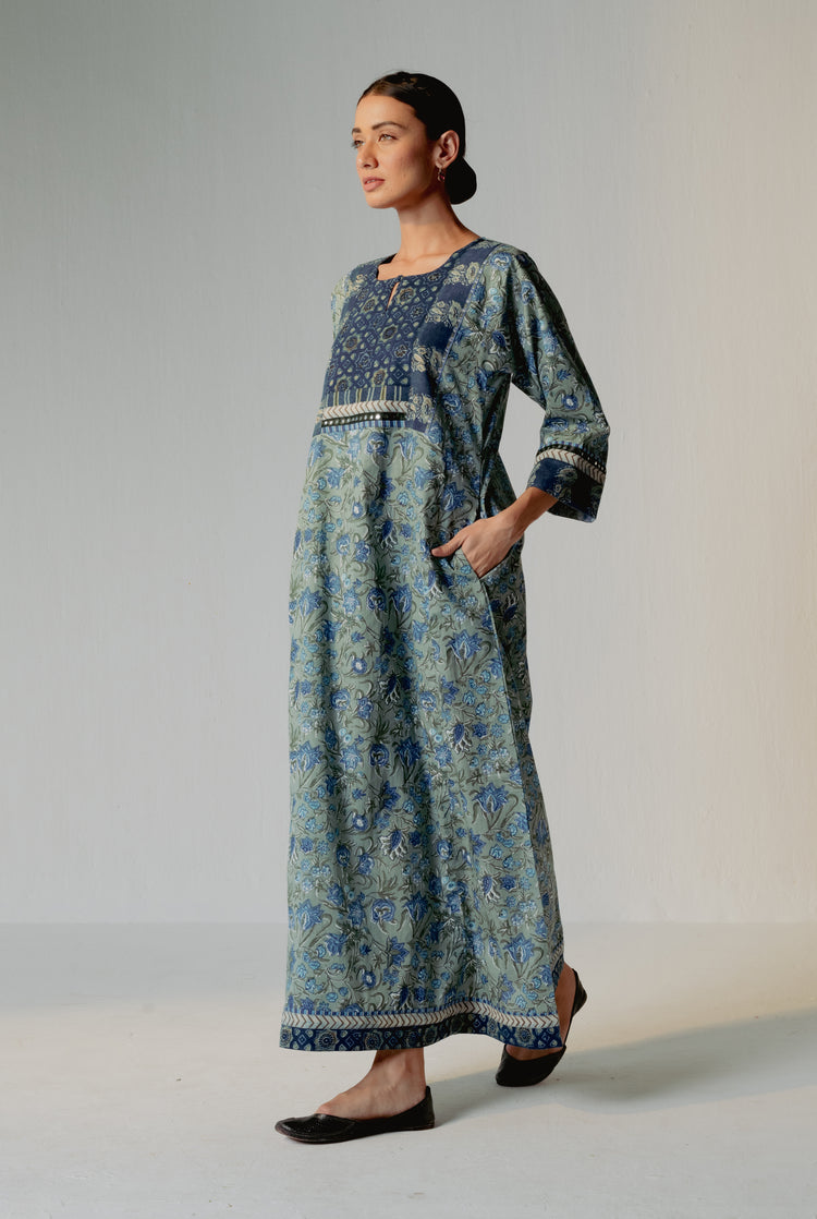 Yoke Caftan Light Grey Blue (8234876567851)