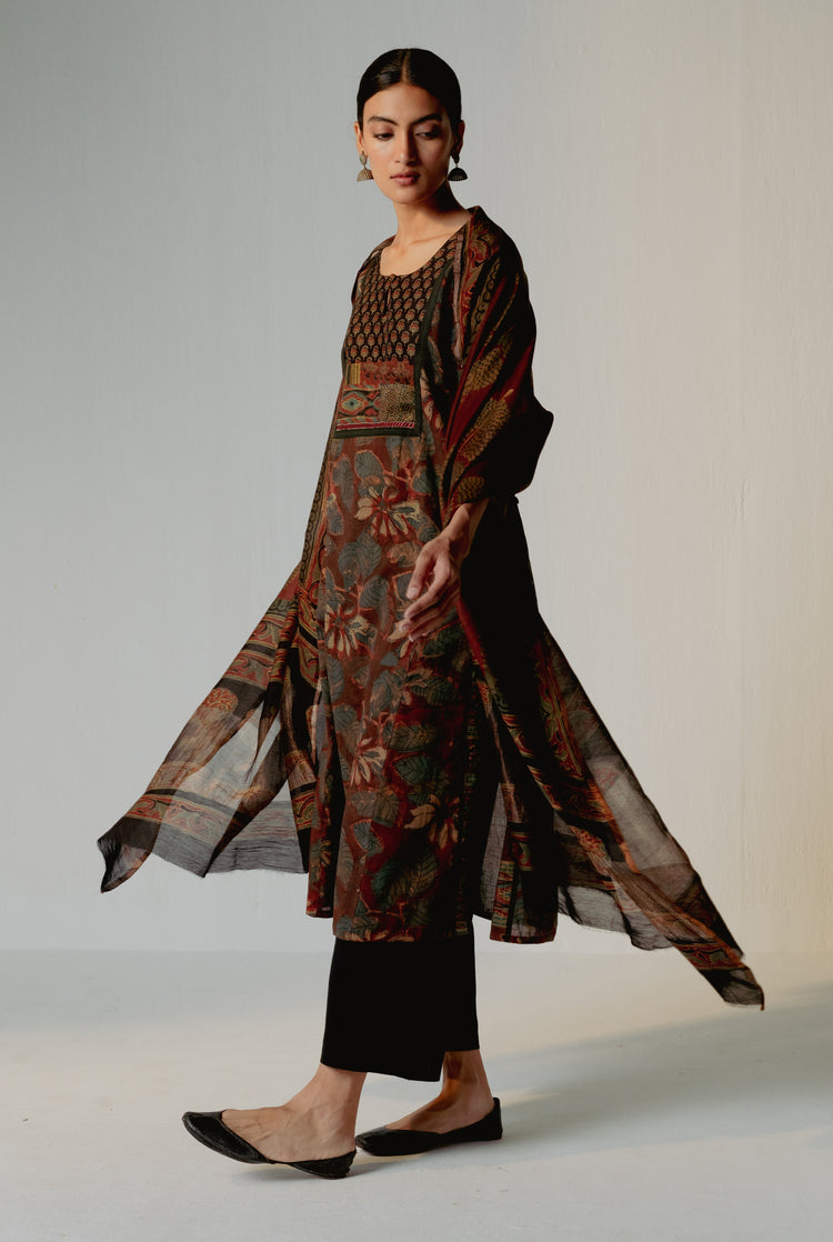 Rozana Chanderi Dupatta Bottle Green (8234926539051)