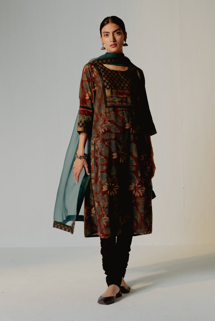 Rozana Chiffon Dupatta Bottle Green (8232570323243)