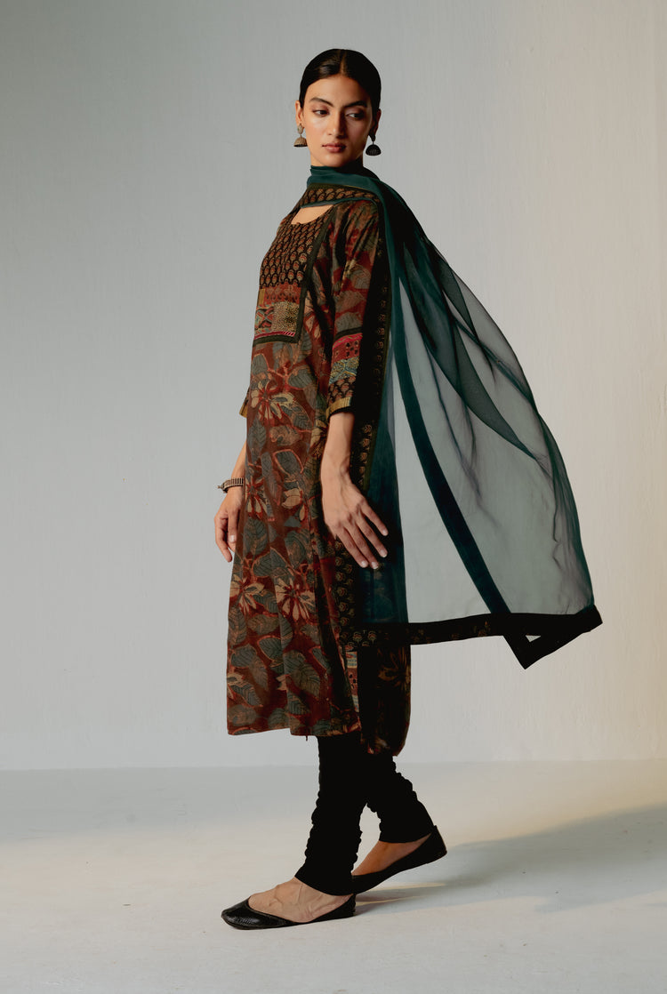 Rozana Chiffon Dupatta Bottle Green (8232570323243)