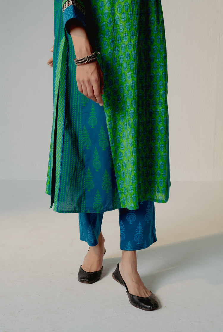 Yoke Kurta Parrot Green ( Set of 3 ) (8228551655723)