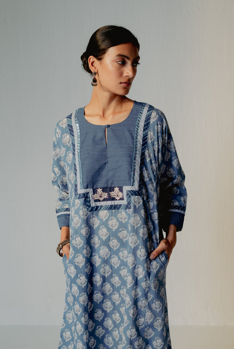 Yoke Caftan Light Blue (8234892788011)