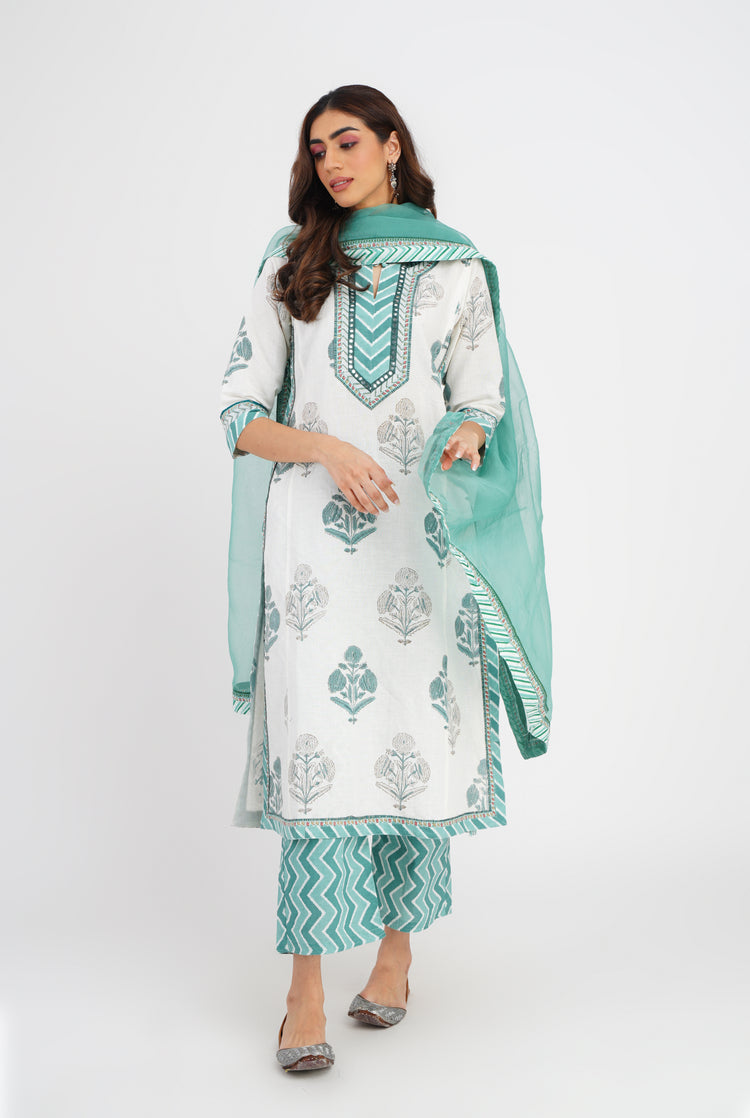 Rozana Chiffon Dupatta Sea Green (7087174156335)