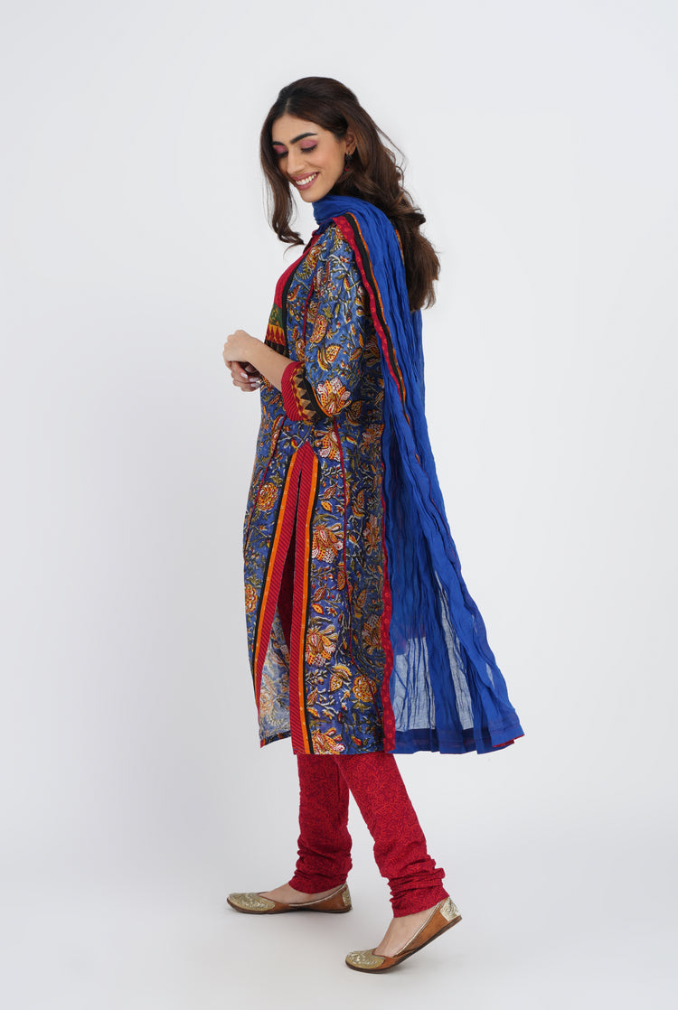 Rozana Cotton Dupatta Royal Blue (7087167897647)