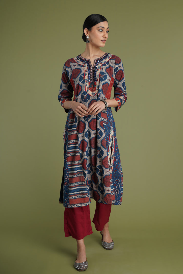 Rozana Plain Pant Maroon (6936746983471)