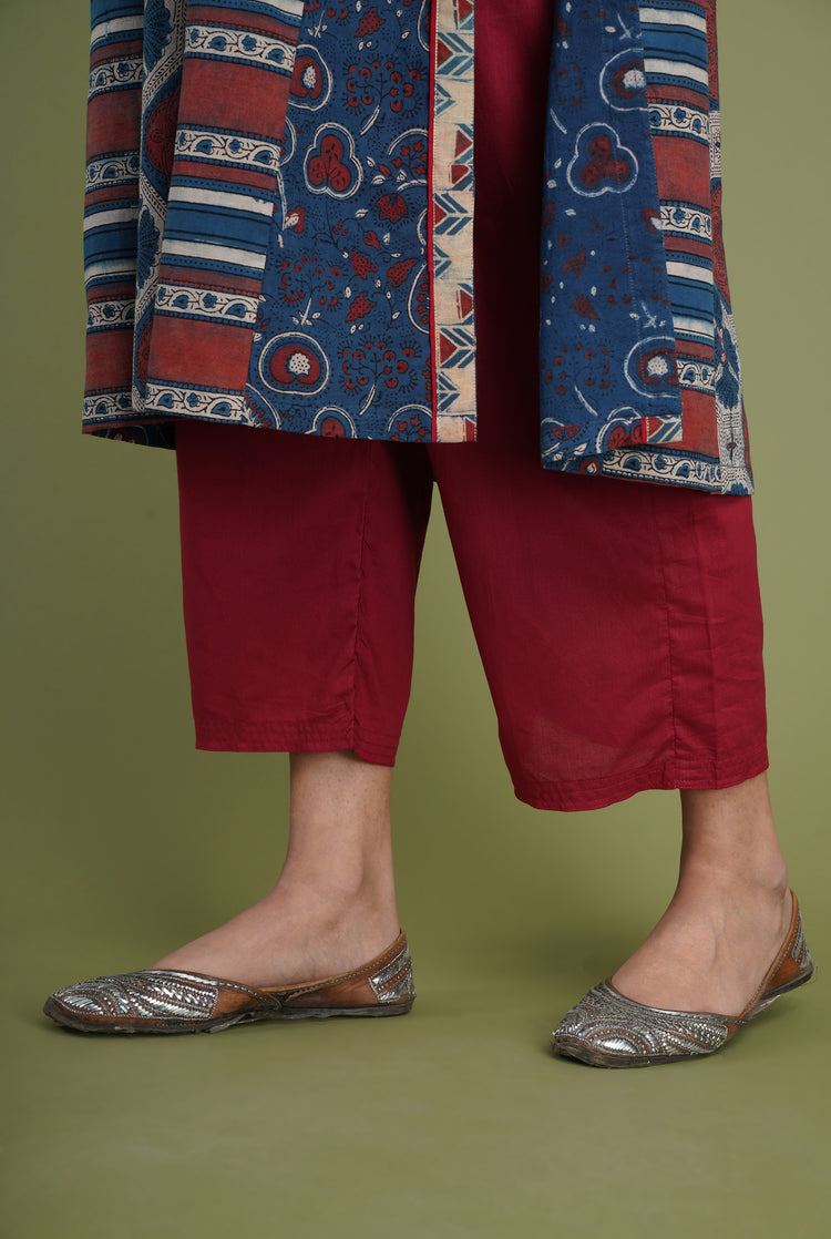 Rozana Plain Pant Maroon (6936746983471)