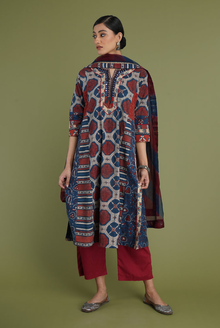 Rozana Plain Pant Maroon (6936746983471)