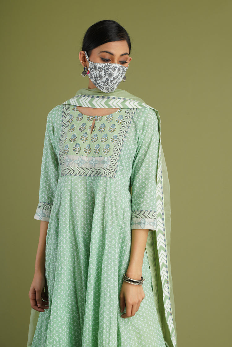 Rozana Printed Mask Grey White (6990094696495)