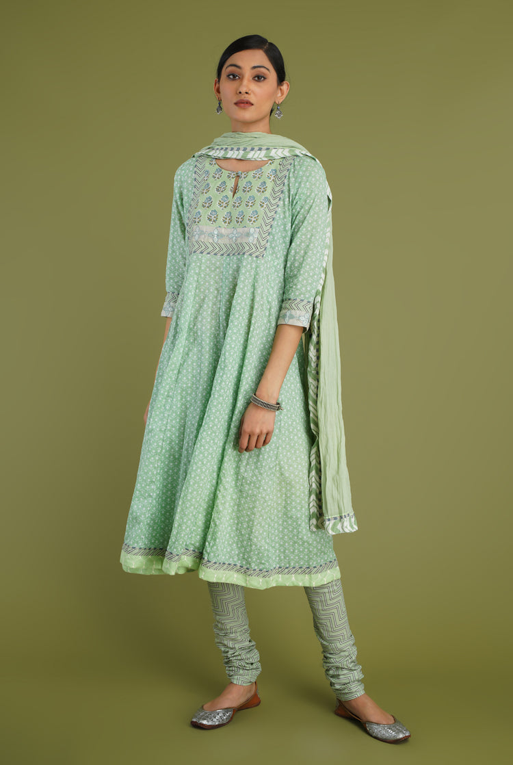 Rozana Printed Bottom Tea Green Black (6969196838959)