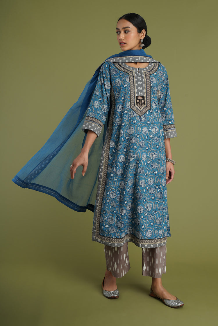 Anu Kurta Blue Grey (6936652382255)