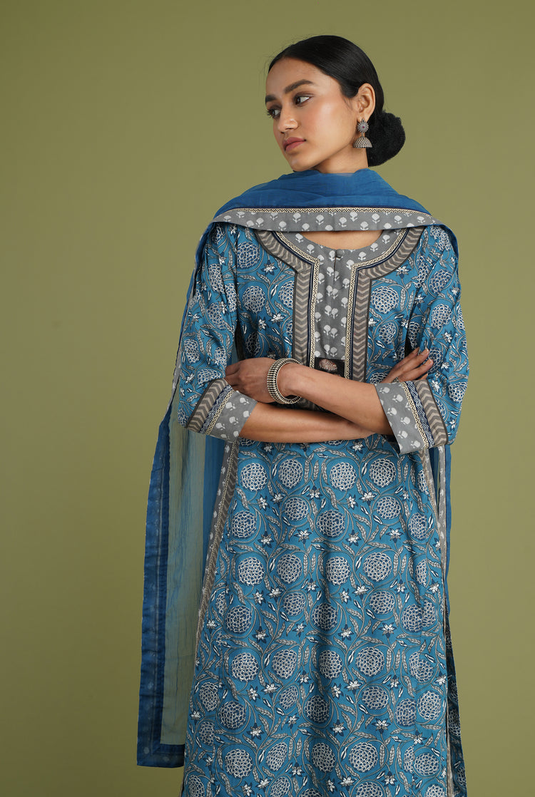 Anu Kurta Blue Grey (6936652382255)