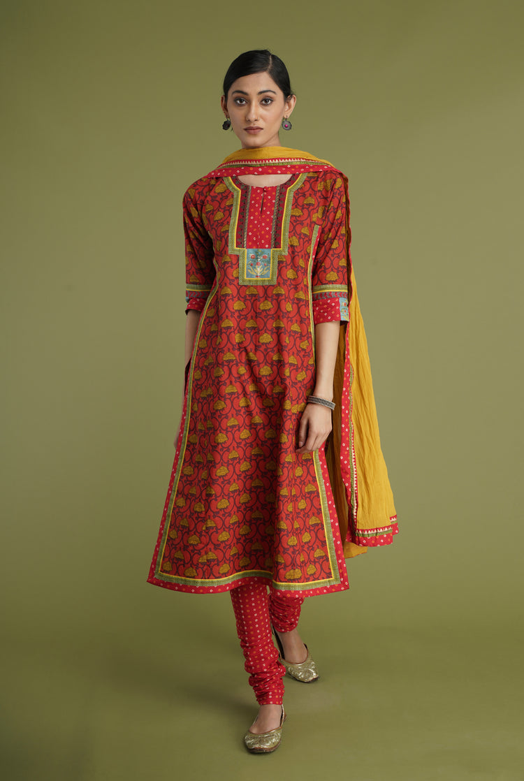 Rozana Bottom Red Bandhej (6906582630447)