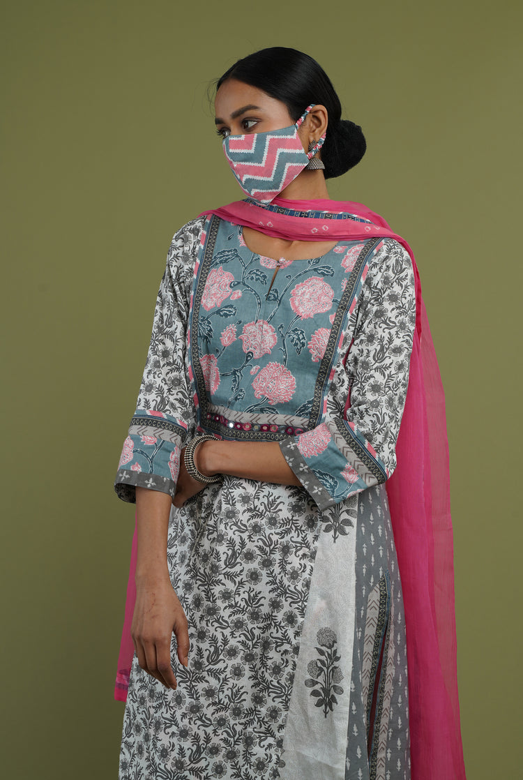 Rozana Printed Mask Pink Grey (6990134476847)