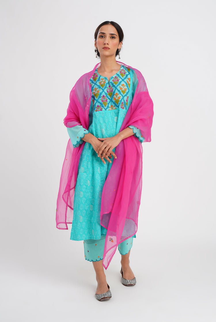 Tulsi Dupatta Fuschia Pink (7087261122607)