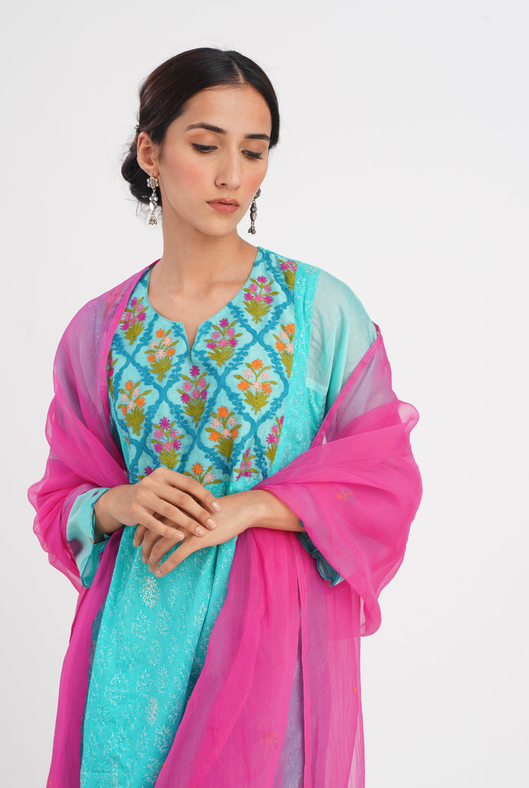 Tulsi Dupatta Fuschia Pink (7087261122607)
