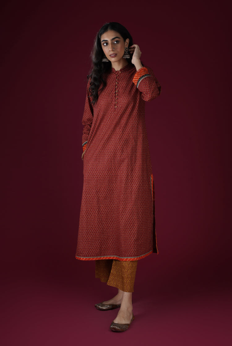 Vanya Kurta Maroon (6767587426351)