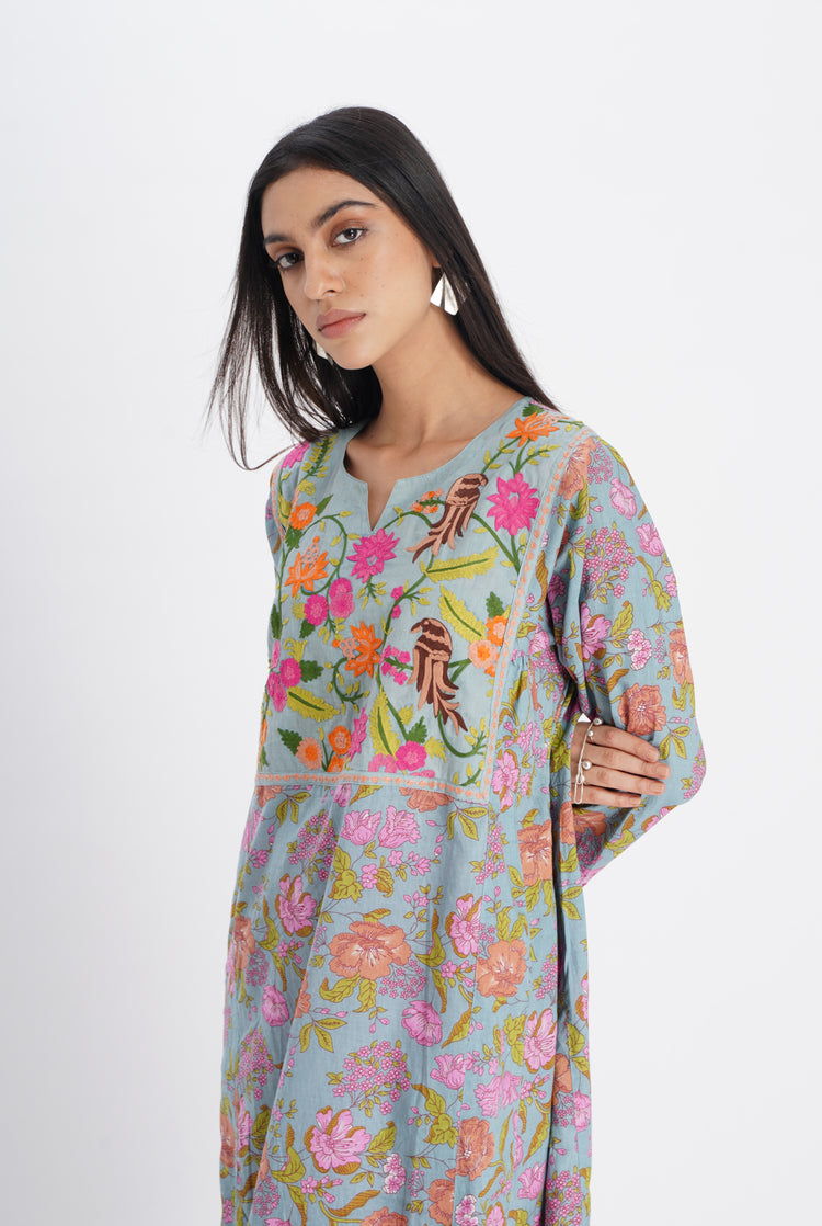 Adah Kurta Steel Blue (8017879892267)