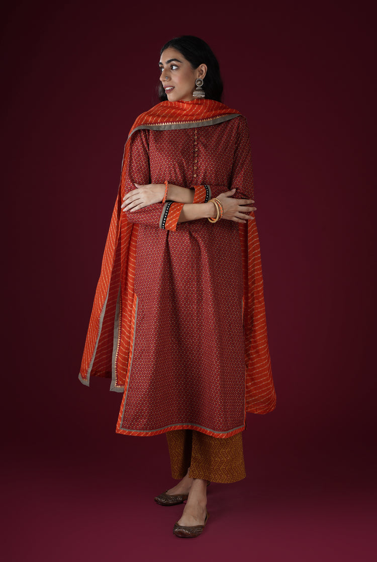 Vanya Kurta Maroon (6767587426351)
