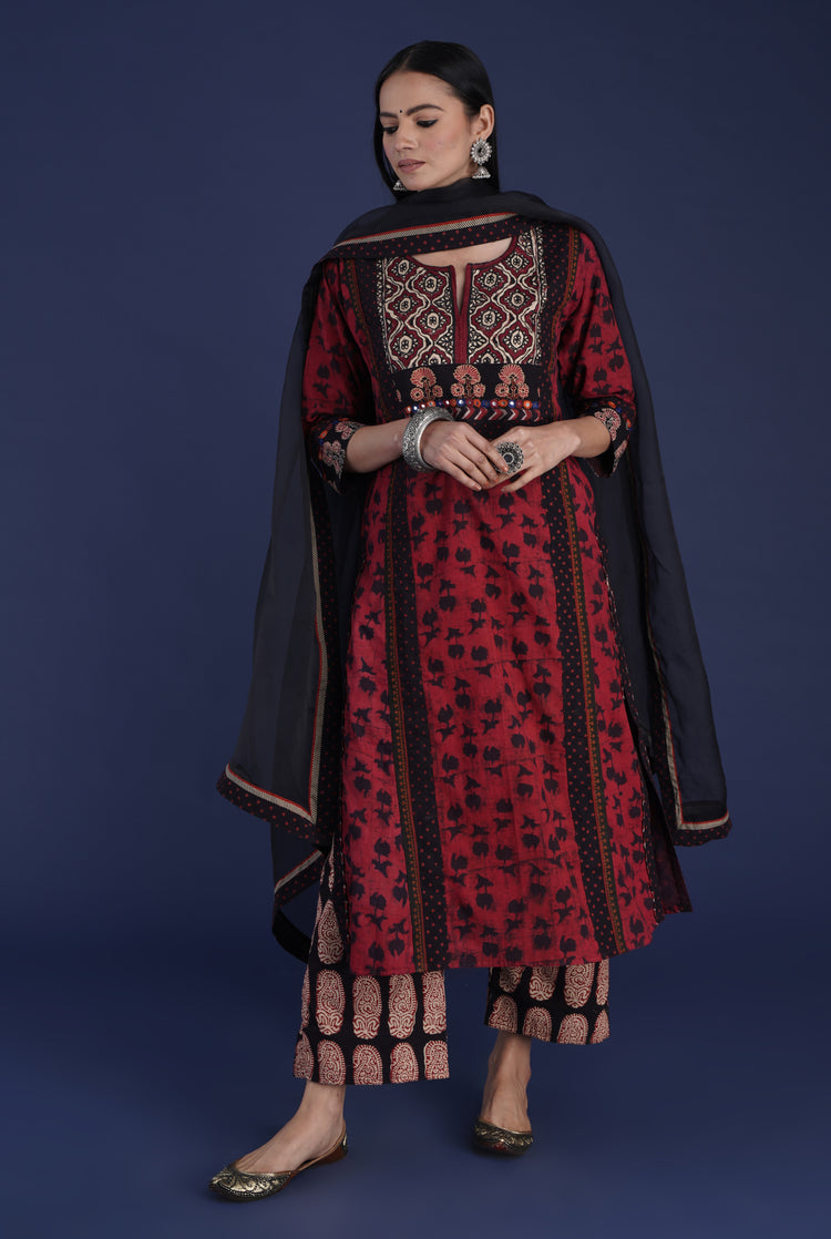 Rozana Chiffon Dupatta Black (6872501911599)
