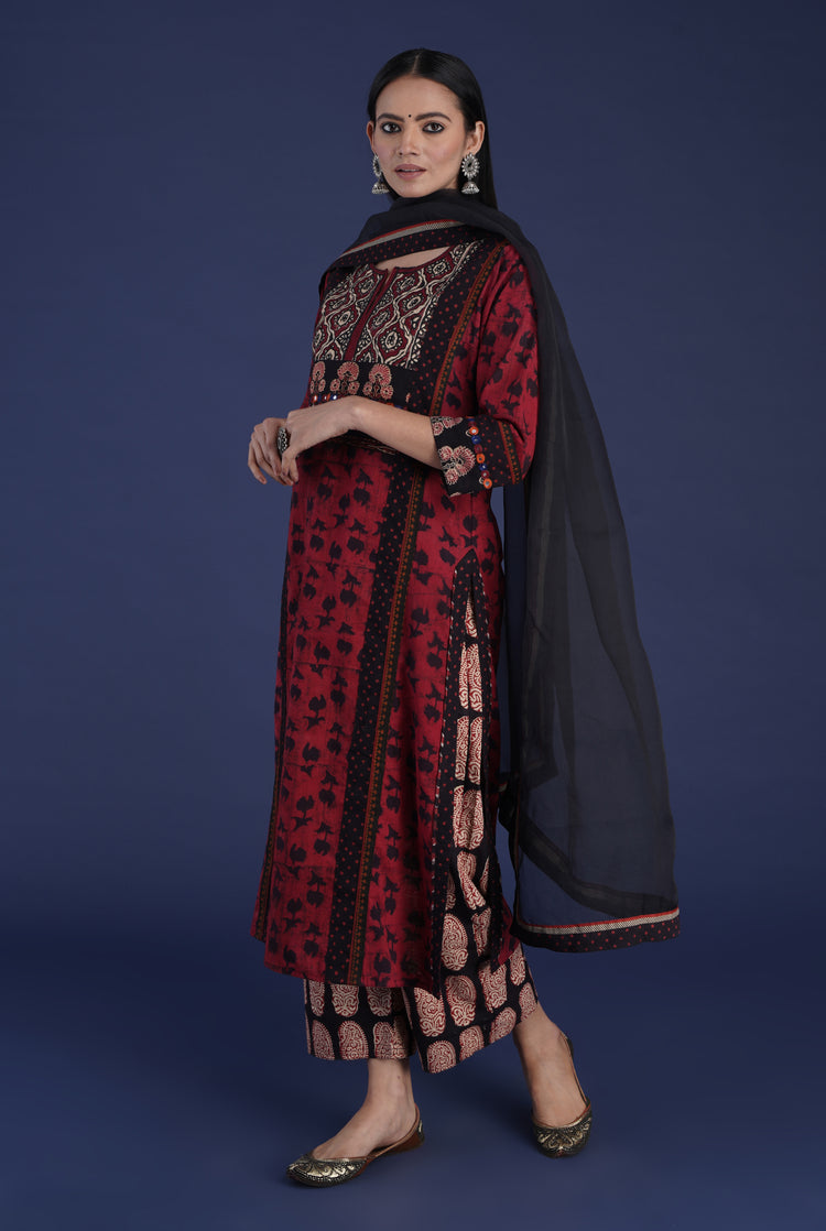 Rozana Chiffon Dupatta Black (6872501911599)