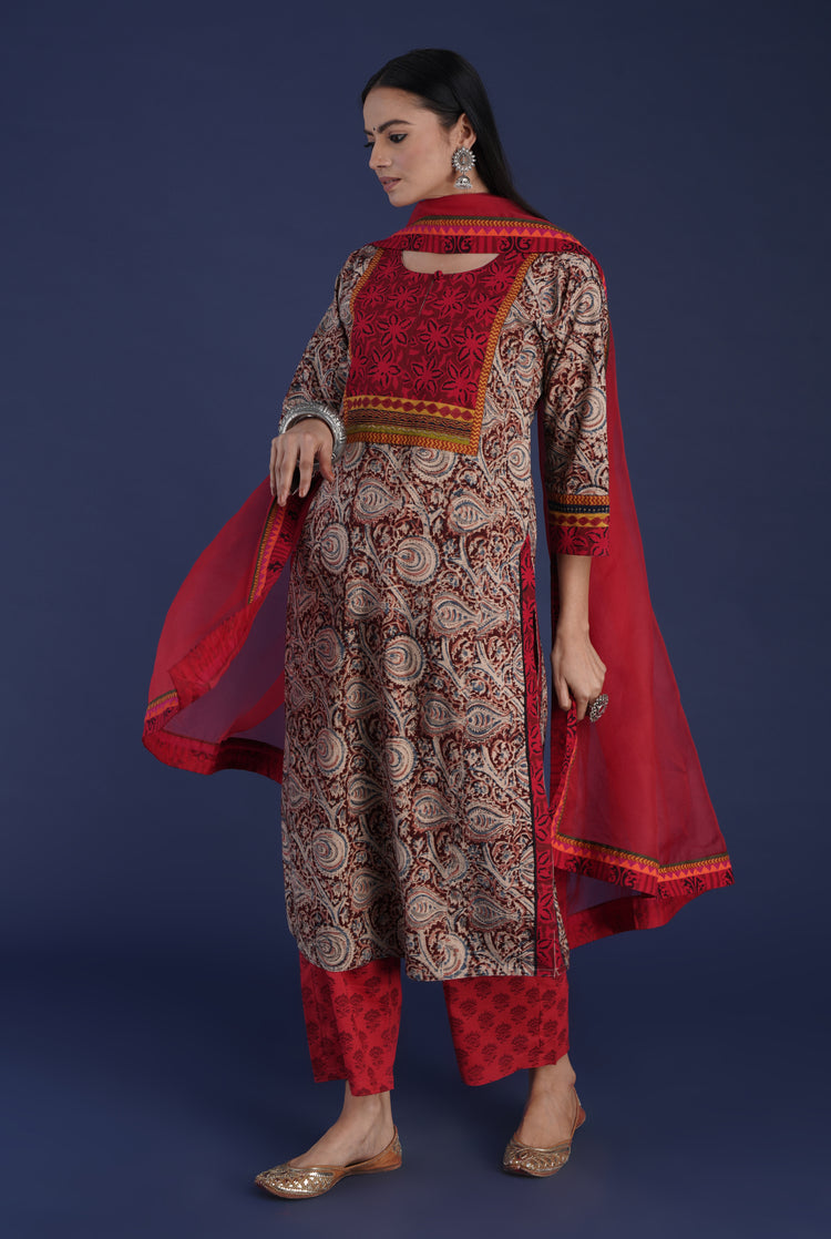Rozana Chiffon Dupatta Maroon Red (6872509120559)
