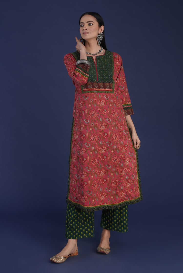 Rozana Pant Printed Green (6870140878895)